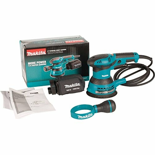 Makita random orbit sander kit with box and accessories